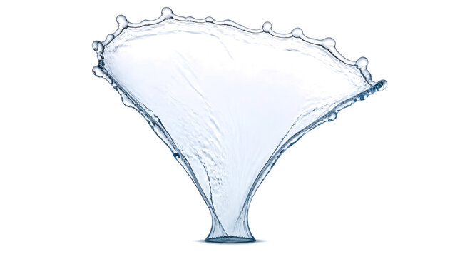 Dynamic Water Splash Frozen in Time with Transparent Background