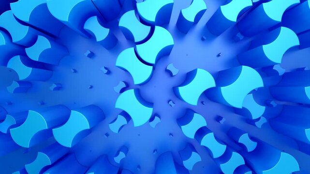 Background of Geometric Shapes. Abstract motion, loop, two color, 3d rendering, 4k resolution
