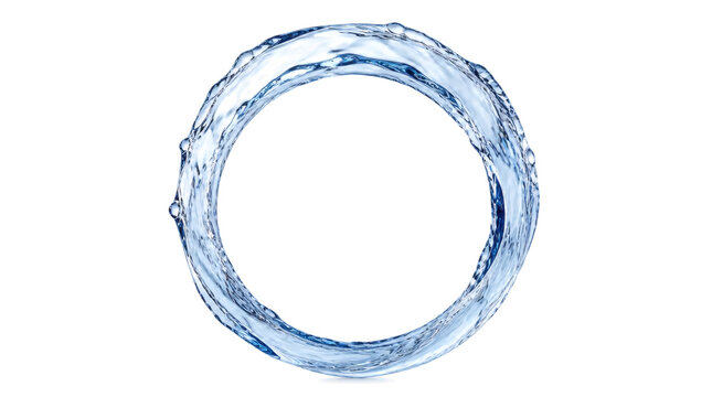 Dynamic Water Ring Splash Motion Isolated