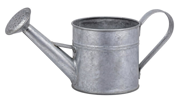 Vintage Galvanized Metal Watering Can for Garden and Plant Care