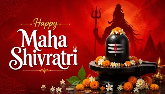 Happy Maha Shivratri | Maha Shivaratri Wishes | Happy Maha Shivratri Social Media Post | Shivratri Web Banner, Story, Print