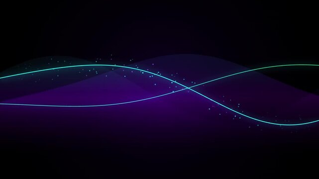 Neon light trails motion background, abstract