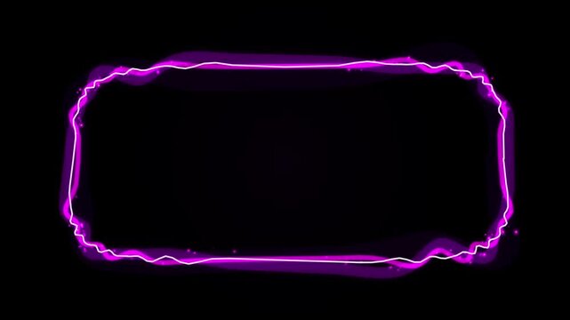Neon purple glowing abstract geometric shape pulsing motion