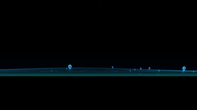 Nighttime highway traffic timelapse with car headlights motion