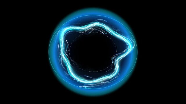 Swirling blue smoke vortex abstract motion loop
