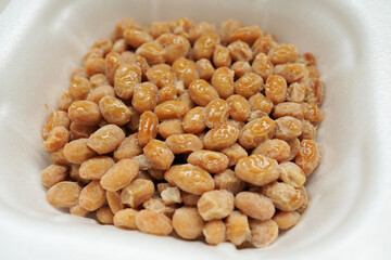 Fototapeta premium Close Up of Traditional Japanese Fermented Natto