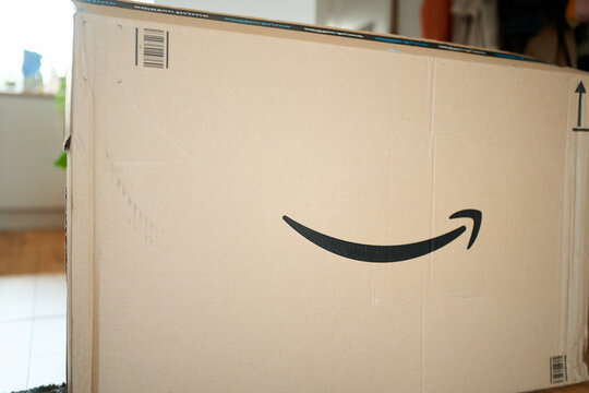 Large Amazon Prime shipping package ready for opening 07.05.2026 Poland, Europe