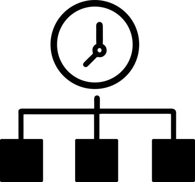 Project Timeline Schedule Planning And Milestone Management Icon