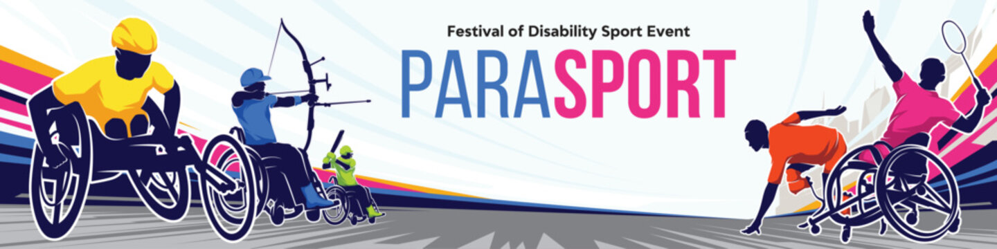 Disability Sports Day Background Vector. Paralympic Sports Games Illustration. Graphic Design for the decoration of gift certificates, banners, and flyer 
