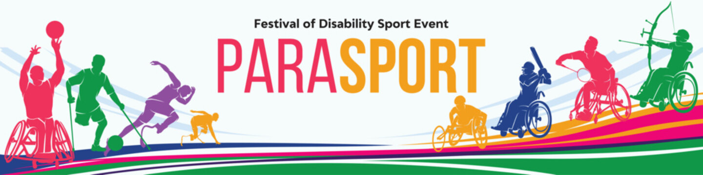 Disability Sports Day Background Vector. Paralympic Sports Games Illustration. Graphic Design for the decoration of gift certificates, banners, and flyer 