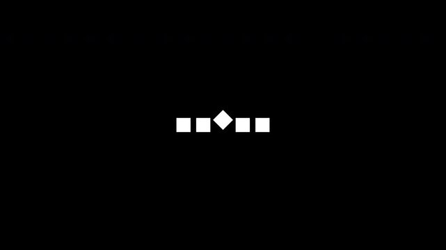 Loading Animation Bar With 5 Rectangle Shape Up Rotate Clean White Loop Transparent Background