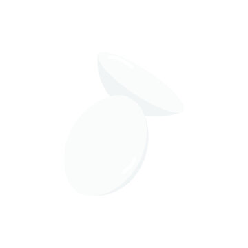 Minimalist Soft Contact Lens Pair Vector Illustration for Optometry and Eye Care