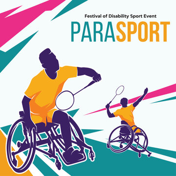 Disability Sports Day Background Vector. Paralympic Sports Games Illustration. Graphic Design for the decoration of gift certificates, banners, and flyer 
