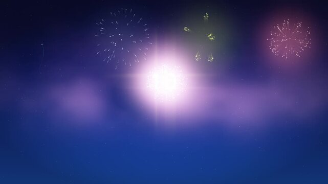 Fireworks countdown from ten to one revealing Cyber Monday text, illuminating a clear night sky to kick off the holiday shopping season