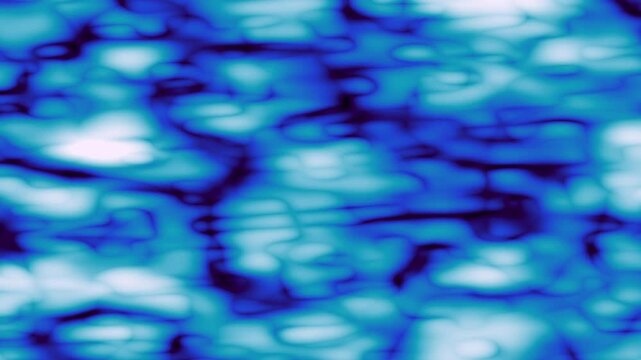 Abstract blue pattern animation swirls with fluid waves. Organic wave curves blend in this blue pattern animation. Elegant ambient motion animates the blue pattern.