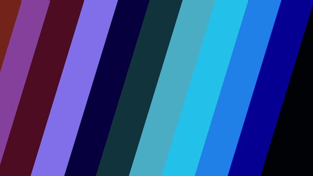 Diagonal stripes pattern flows with vibrant colorful light bands. Rich neon tones illuminate this diagonal stripes pattern. Smooth abstract motion drives the stripes pattern.