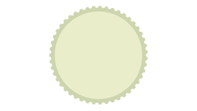 Round jagged edge seal badge filled with light green color vector stamp sticker circle label vector emblem border design certificate seal graphic element round frame serrated template