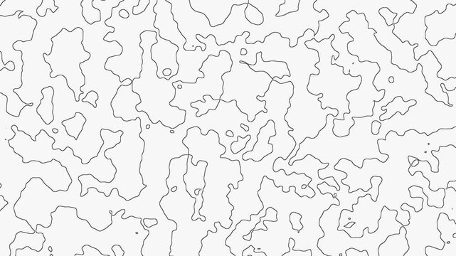 Abstract organic line pattern animation on light background