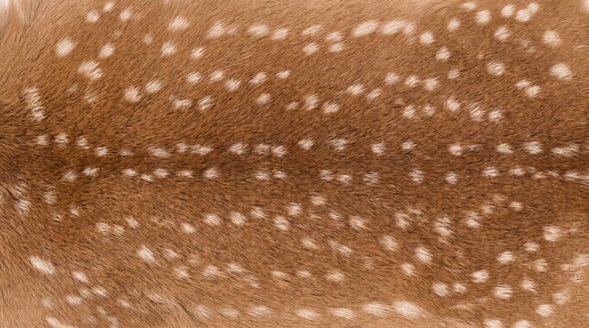 Flattened Fawn Fur Skin Texture with Warm Brown and Small White Spots Full Frame Natural Background