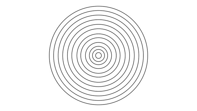 Concentric circles black dashed line pattern forming a hypnotic circular target design with black lines geometric shape round design abstract circles spiral shape geometric abstract