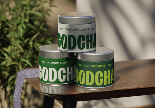 Matcha Tin Mockup