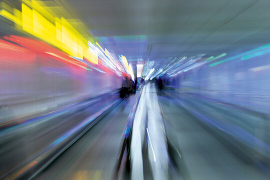 Germany, Bavaria, Munich, View of airport at rush hour