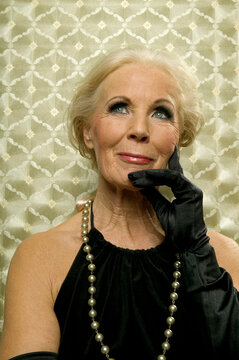 Senior woman contemplating