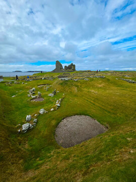 jarlshof prehistoric and norse archaeological site in Shetland, Scotland
