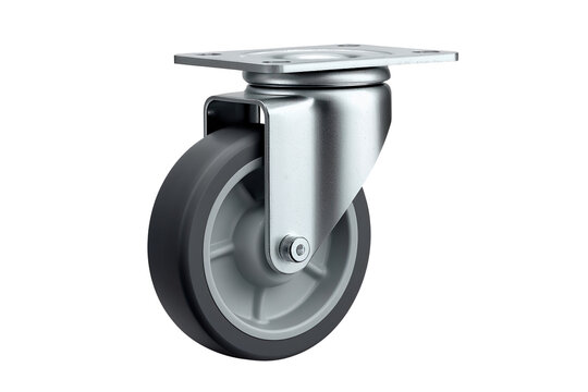 Industrial gray caster wheel with steel bracket