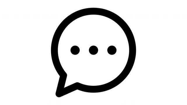chat bubble animated Line Icons Premium 4K, Outline Motion Graphics Collection