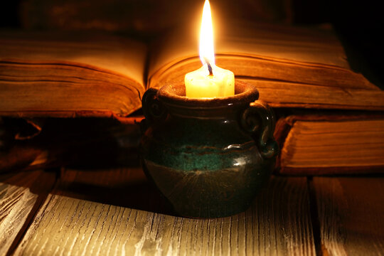 Old Books And Candle
