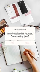Naklejka premium Self love quote Instagram story template