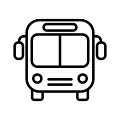 Fototapeta premium Bus shuttle public transportation vehicle line icon