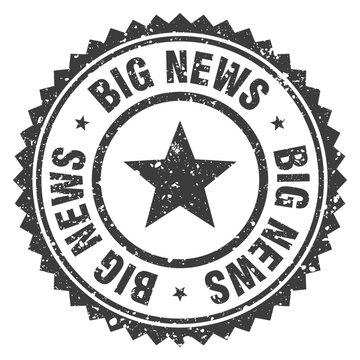 big news black grunge round stamp. big news stamp