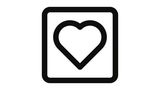 love animated Line Icons Premium 4K, Modern Minimal Outline Motion Graphics Collection