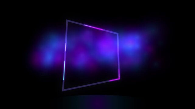 Abstract neon light tunnel effect with glowing lines