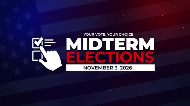 2026 Midterm Elections with Voting and Patriotic Design