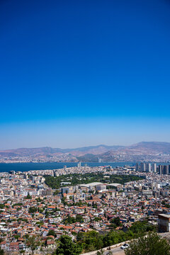 View of Izmir city and Izmir Bay from Kadifekale.