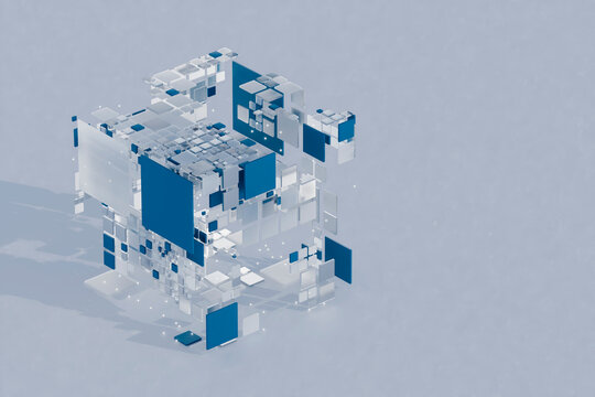 3D Digital Fragmented Cube