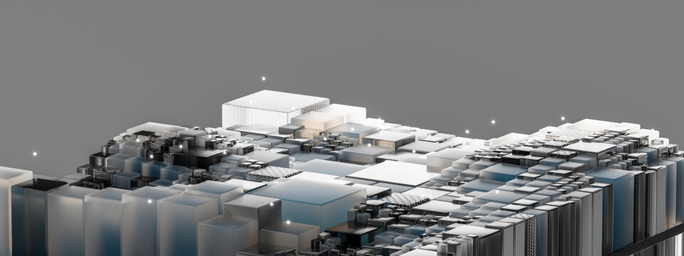 3D Digital Cube Landscape