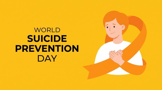 Person praying for world suicide prevention day