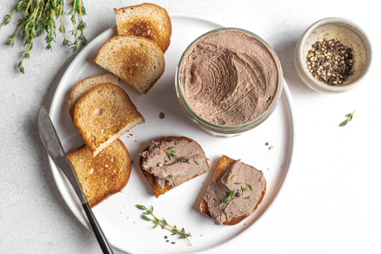 Homemade chicken liver pate