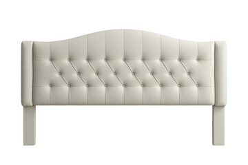 Obraz premium Wide ivory tufted headboard with curved top