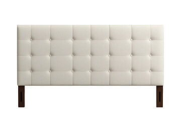 Obraz premium Rectangular cream button tufted upholstered headboard