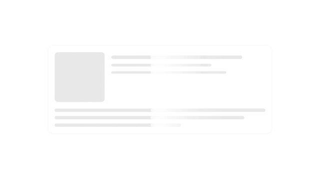 Skeleton loading screen animation with sweeping gradient for web UI