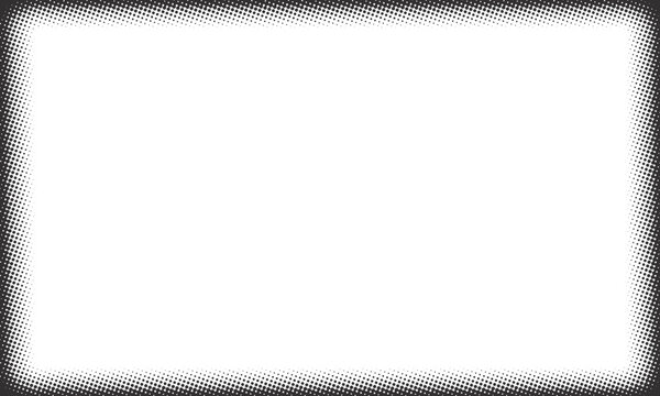 Halftone dot frame. Rectangular frame featuring halftone dot gradient pattern.