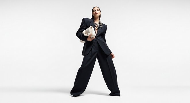 Woman in dark suit