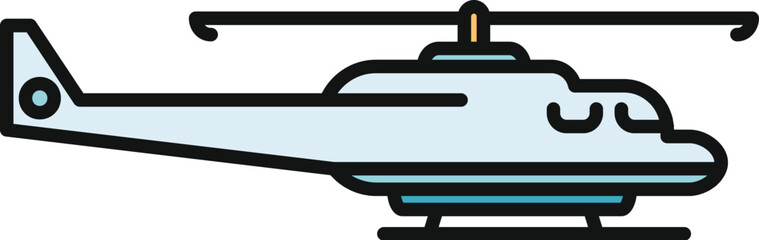 Obraz premium Helicopter flying as an icon representing air transport and aviation