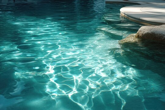 Sunlight Ripples in Turquoise Pool