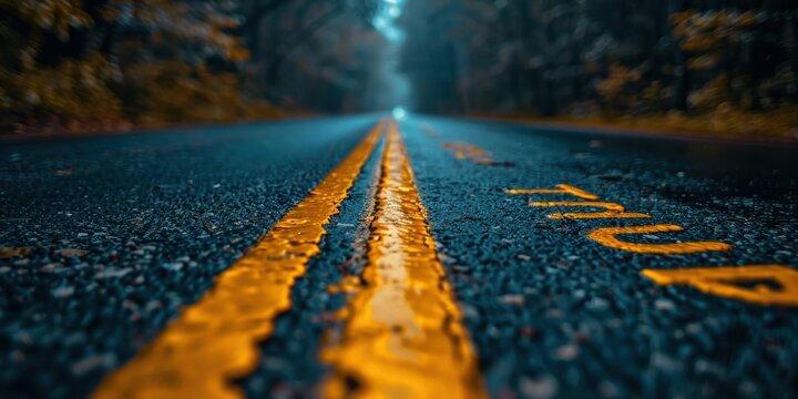 Personality depicted on a yellow line with introvert and extrovert labels and an arrow on a road. Concept of shyness versus outgoing behavior and insights on relationships